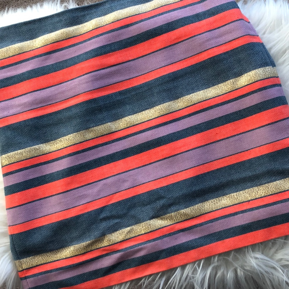 J. Crew Striped Chambray Mini